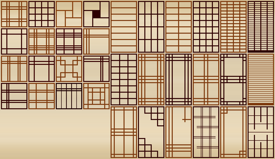 Shoji Screen Patterns by tweaqr on DeviantArt