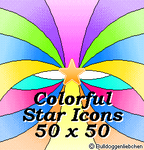 colorful Star Icons by Bulldoggenliebchen