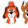 Copper as a fox and tod as a dog