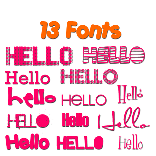 13 FONTS