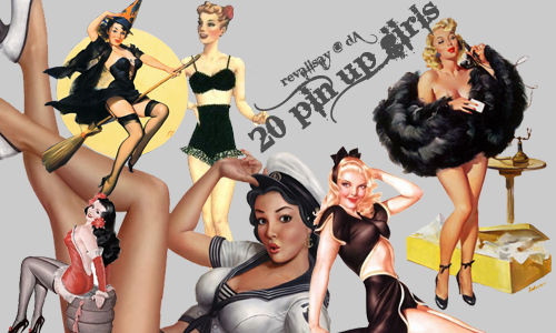 20 Pin Up Girls PNGs