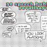 20 speech bubbles pngs