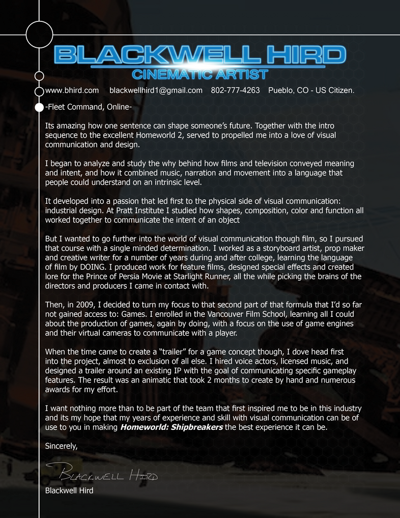 Cover Letter Blackbird Interactive By Bhird On Deviantart