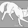 Free Wolf Lineart PSD