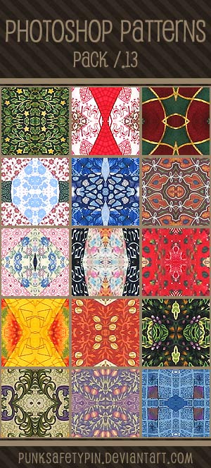 Photoshop Patterns - Pack 13 by punksafetypin on DeviantArt