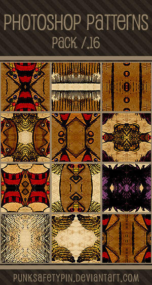 Photoshop Patterns - Pack 16 by punksafetypin on DeviantArt
