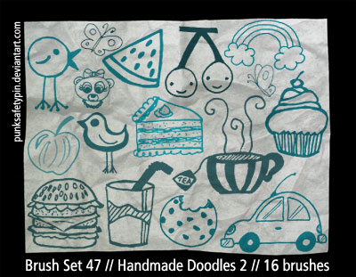 BrushSet 47 - HandmadeDoodles2 by punksafetypin