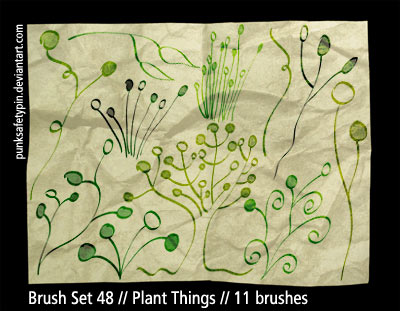 Brush Set 48 - Plant Things by punksafetypin