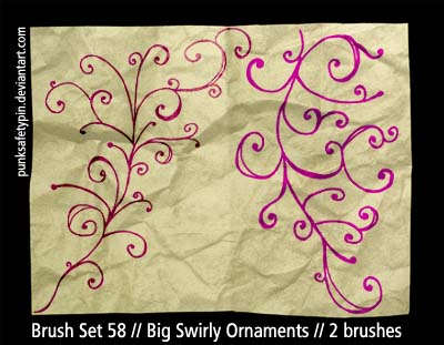 BrushSet58-BigSwirlyOrnaments by punksafetypin