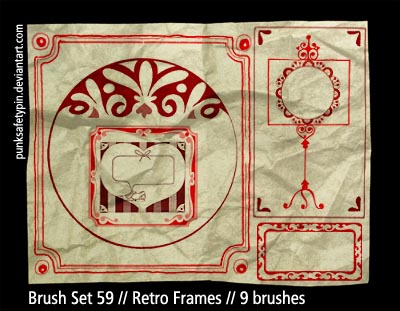 Brush Set 59 - Retro Frames
