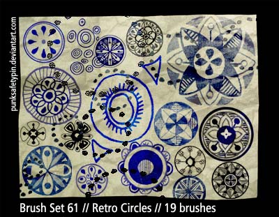 Brush Set 61 - Retro Circles