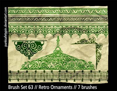 Brush Set 63 - Retro Ornaments