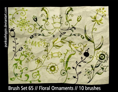 Brush Set 65 - FloralOrnaments