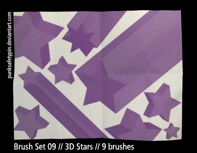 Brush Set 09 - 3D Stars