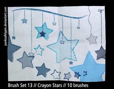 Brush Set 13 - Crayon Stars