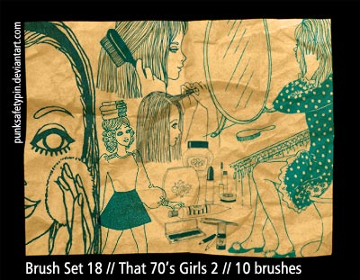Brush Set 18 - That 70s Girls by punksafetypin