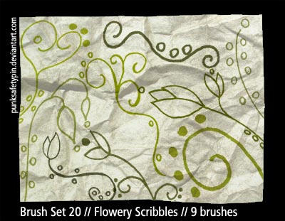 BrushSet20 - Flowery Scribbles