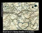Brush Set 21 - Boney Doodles