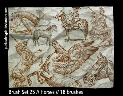 Brush Set 25 - Horses