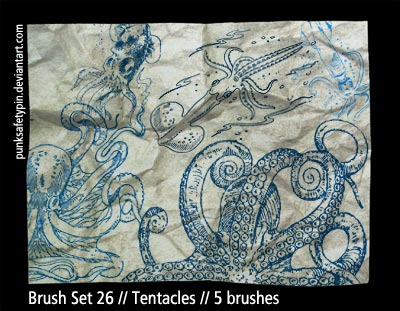 Brush Set 26 - Tentacles by punksafetypin