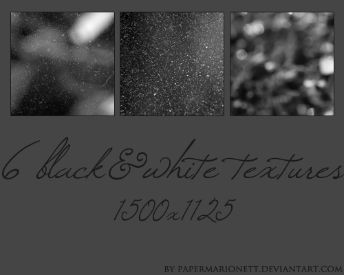 6 black and white textures