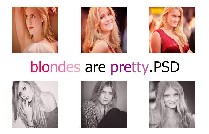 Blondes are pretty PSD by forevera-lone on DeviantArt