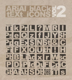 Arial Black Text Icons