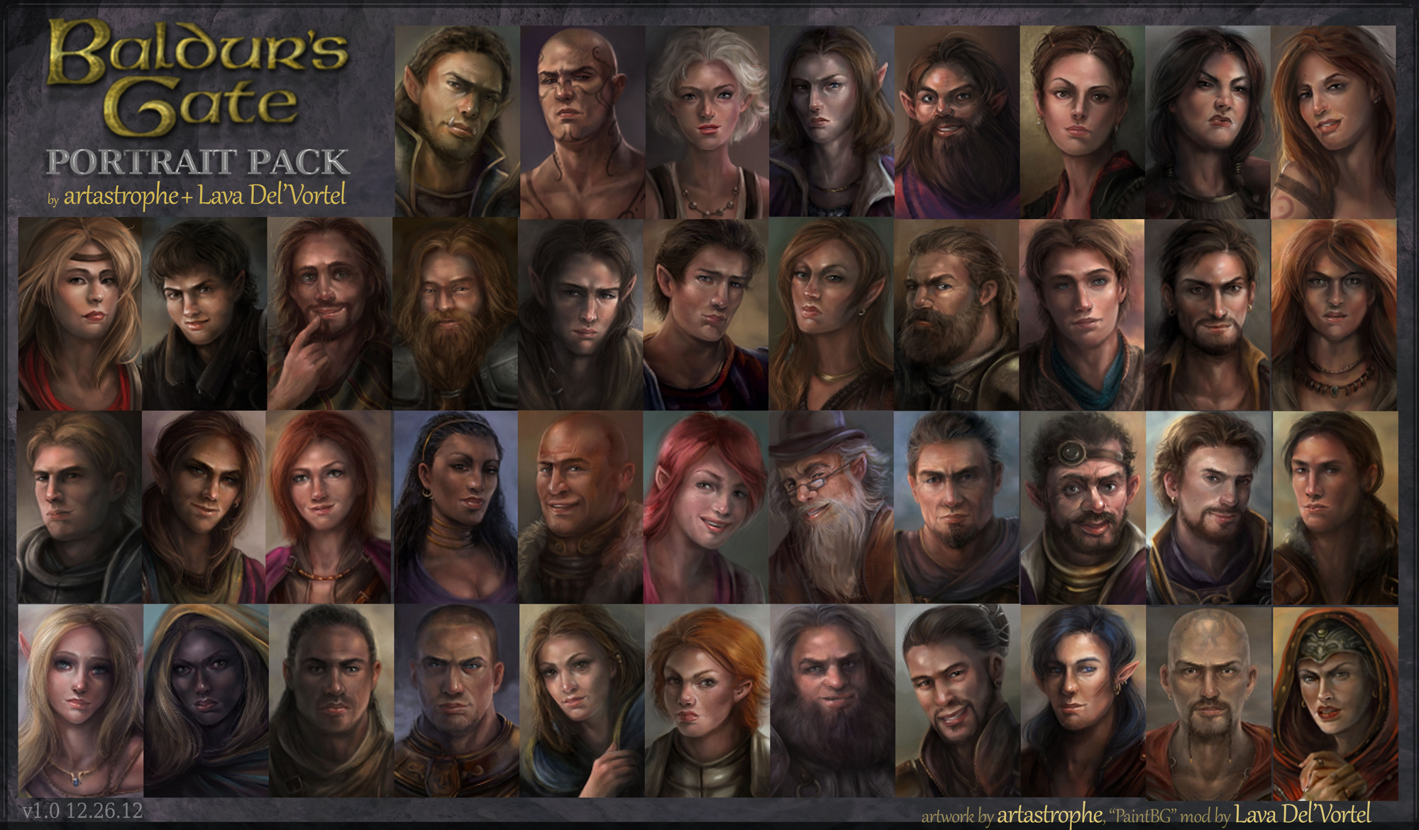 Baldur's Gate NPC Portraits by artastrophe on DeviantArt. 