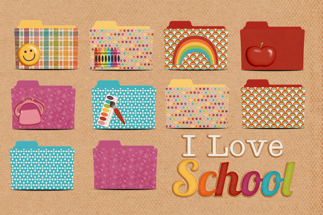 School folder icon pack by akamichan9 on DeviantArt