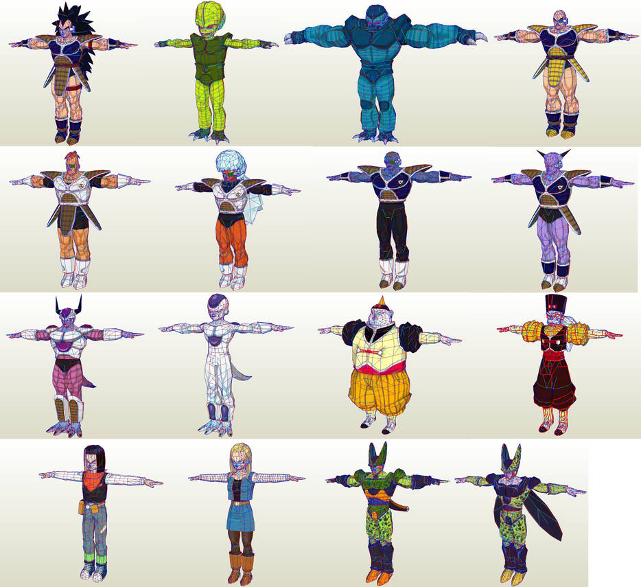 Royal Ripper Dbz DBZ Sagas My Ninja Ripper TPose Characters by PapercraftKing on DeviantArt