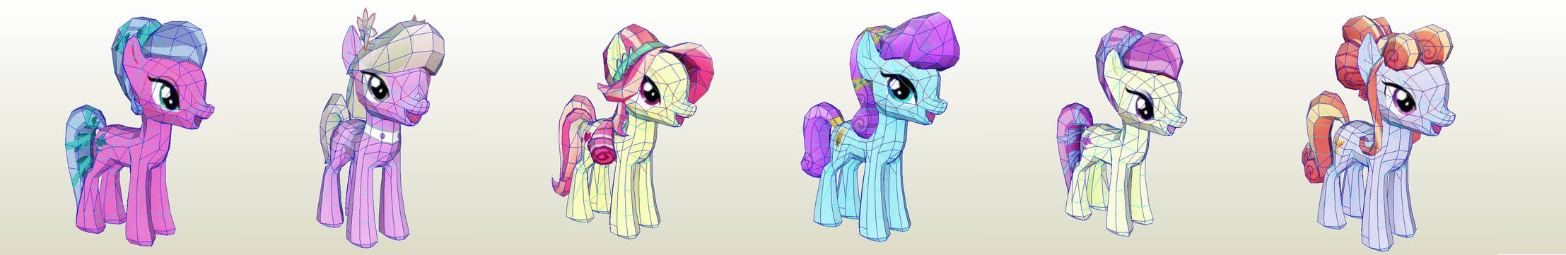MLP Gameloft Android Fairegoing Mares by PapercraftKing on DeviantArt