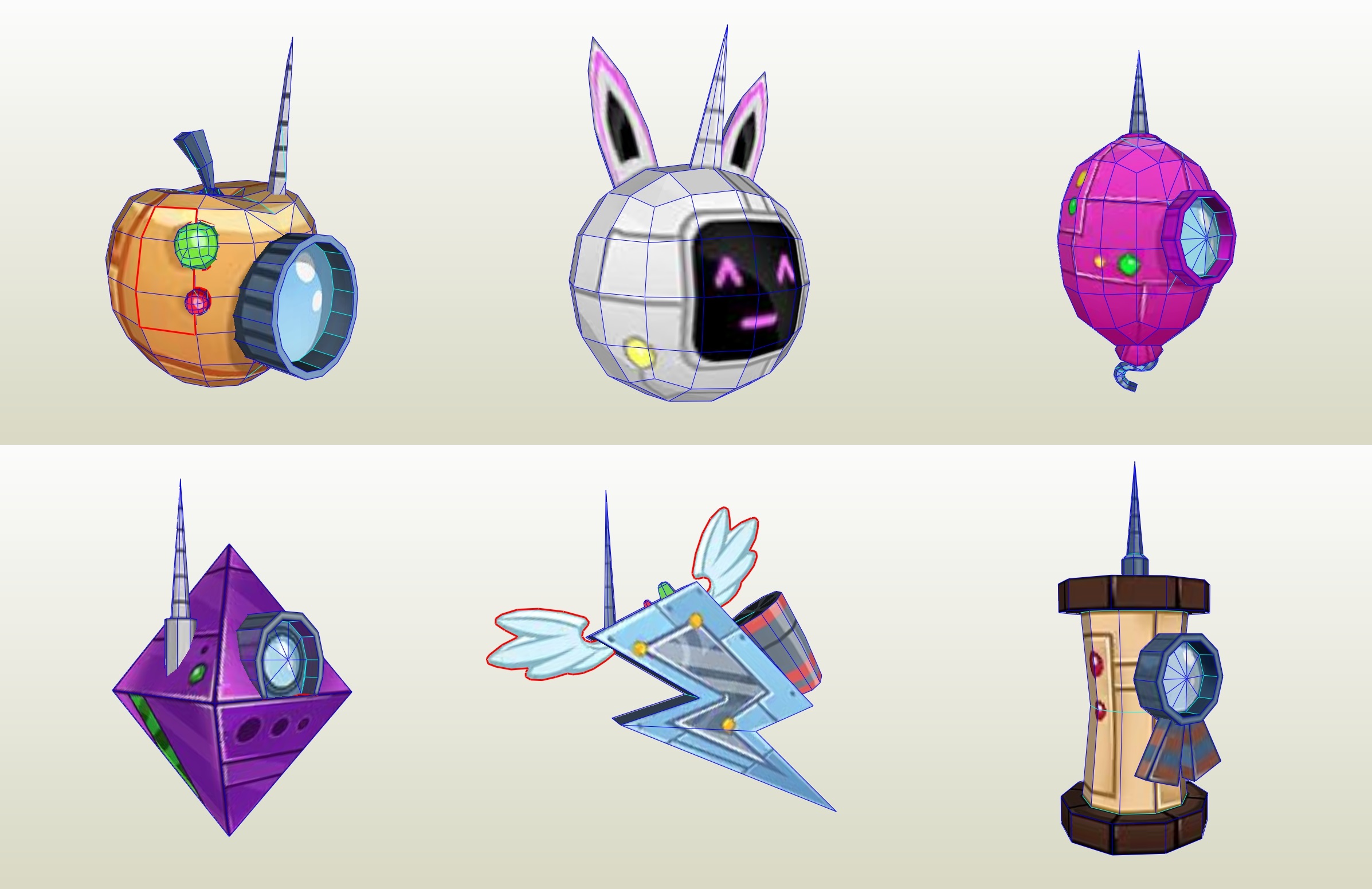 MLP Gameloft Cyber Mane 6 Drones by PapercraftKing on DeviantArt