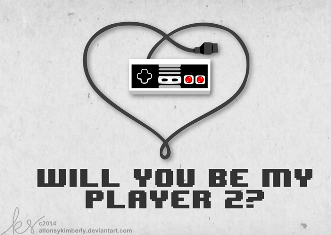 Will You Be My Player 2 Valentine's Day Card