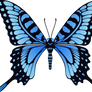 Flying Blue Butterfly (Animation SWF)