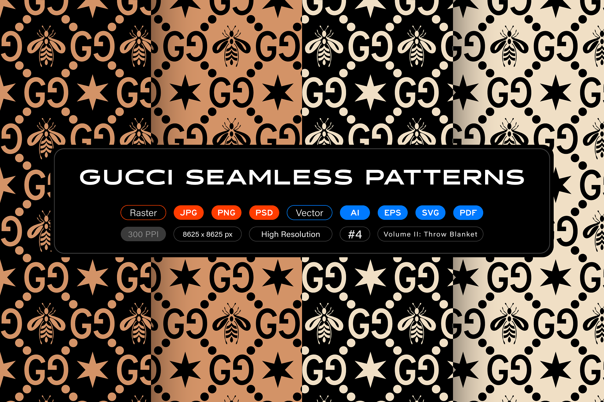 Gucci Seamless Patterns, Vol. 2: Throw Blanket by itsfarahbakhsh on  DeviantArt