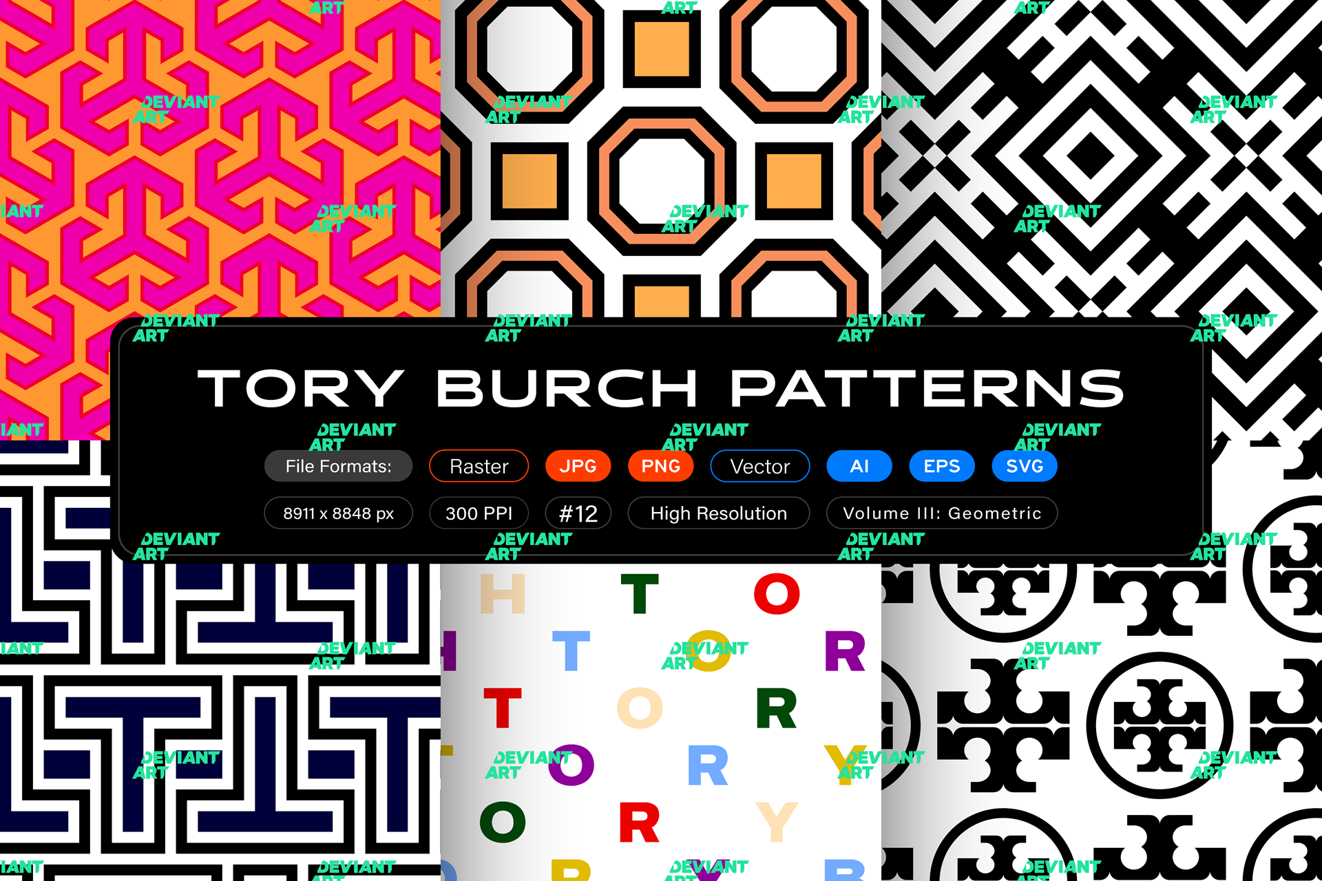 Tory Burch Patterns, Vol. 3: Geometric by itsfarahbakhsh on DeviantArt