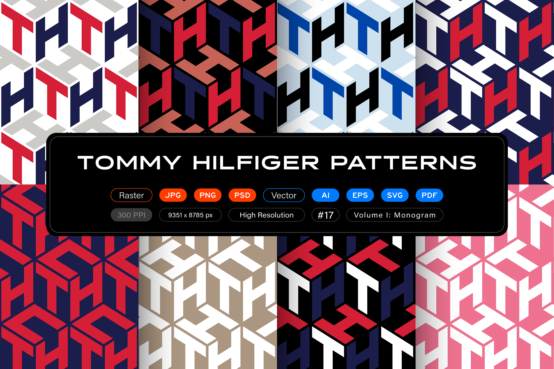 Tommy Hilfiger Patterns, Vol. 1: Monogram by itsfarahbakhsh on DeviantArt