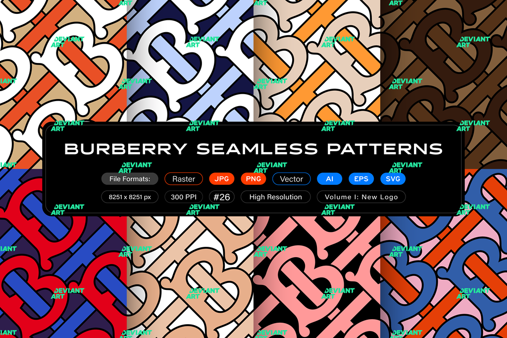 Burberry Seamless Patterns, Vol. 1: New Logo by itsfarahbakhsh on ...