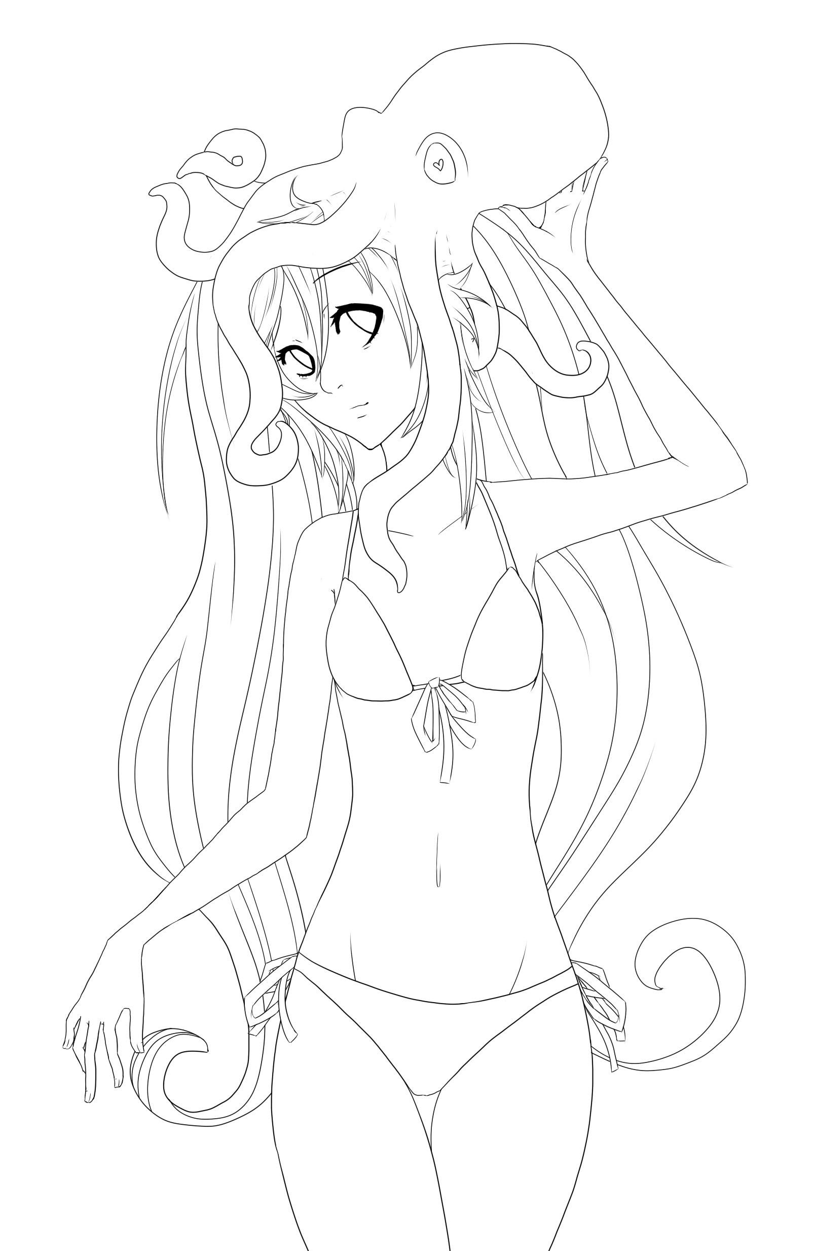 Miku -free lineart