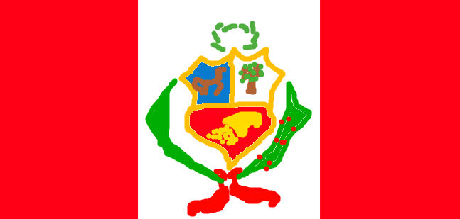 Flag of Peru (ratio: 1:2)