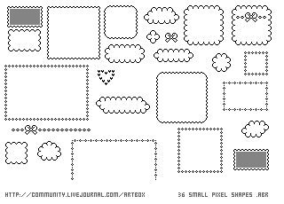 small pixel shapes