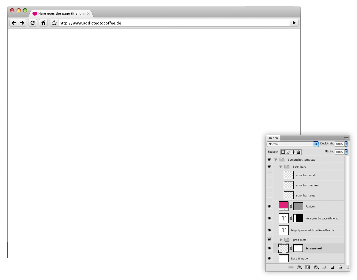 Chrome Screenshot Template by twinware