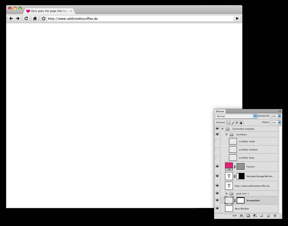 Chrome Screenshot Template by twinware