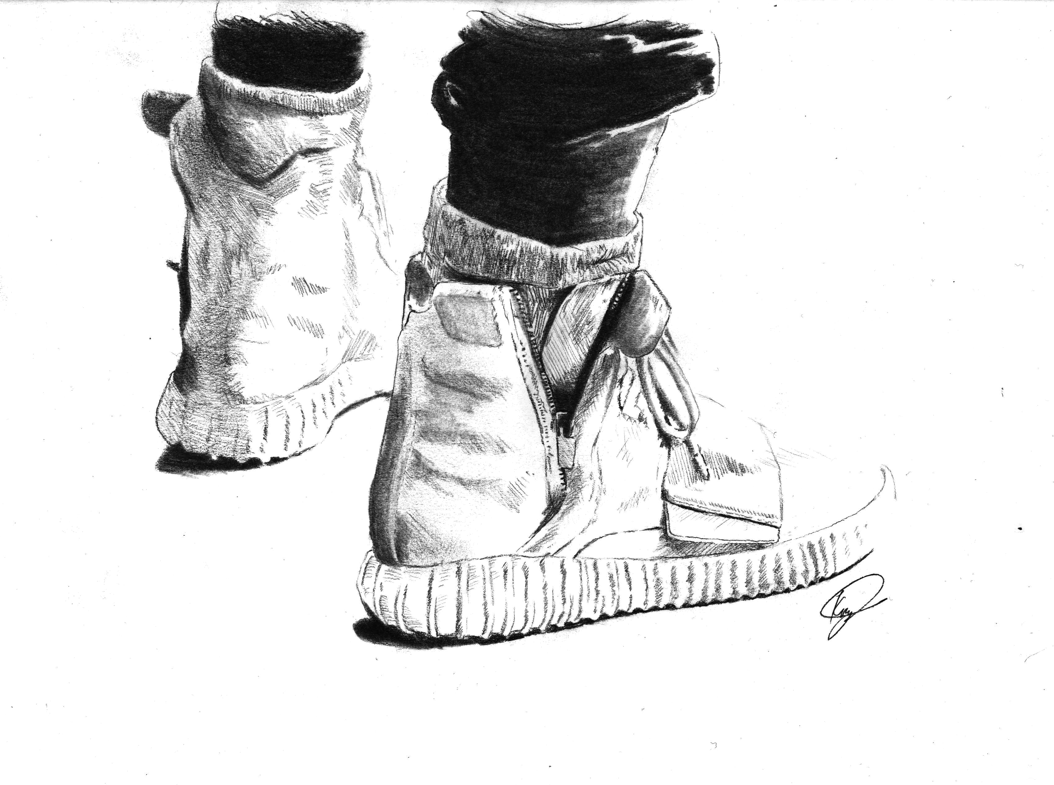 yeezy 750 drawing