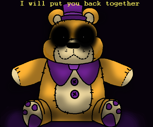 FNAF 4 - Nightmare Fredbear (redraw) by PopAnimals on DeviantArt