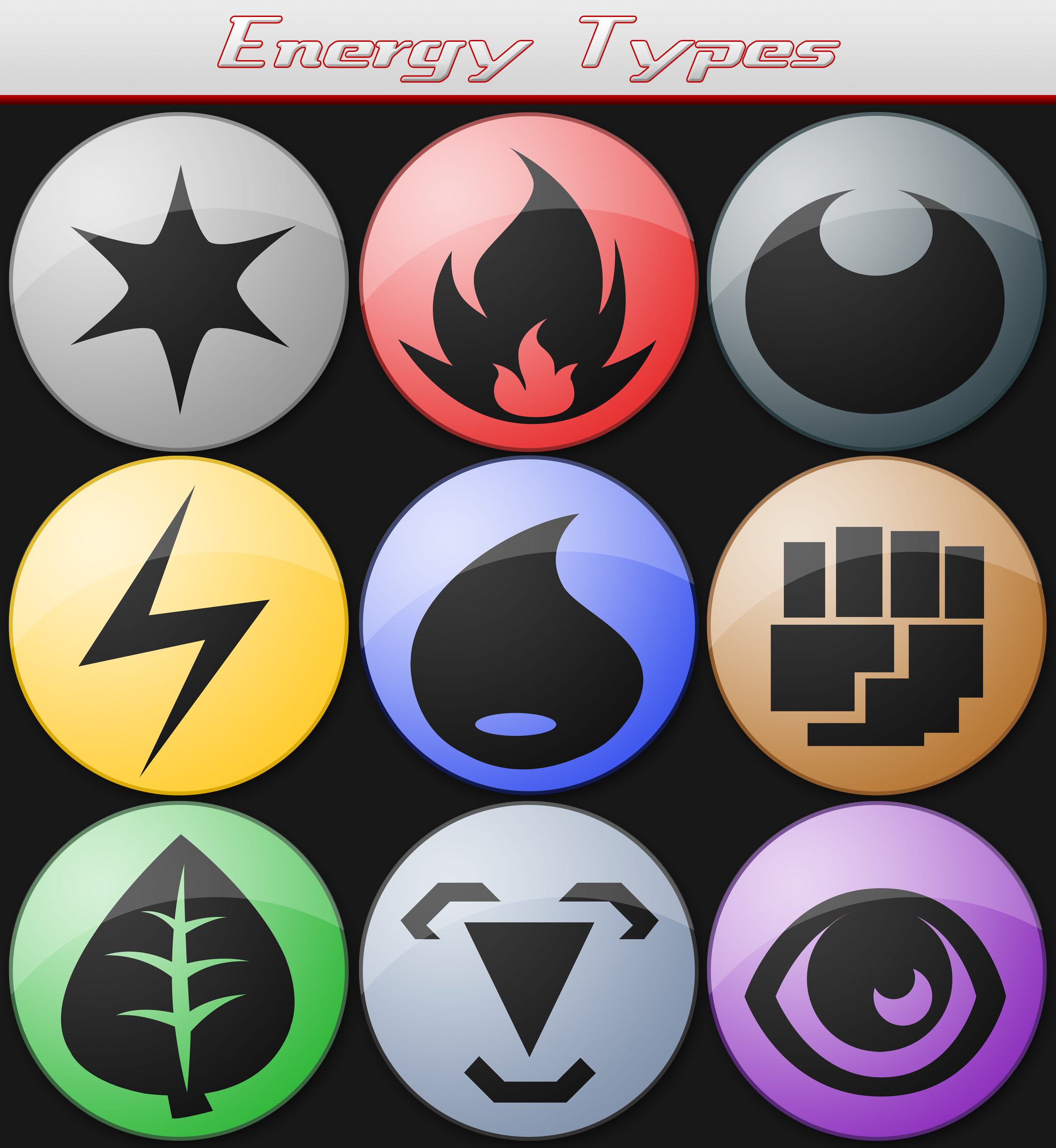 Pokemon Type Symbols by ILKCMP on DeviantArt