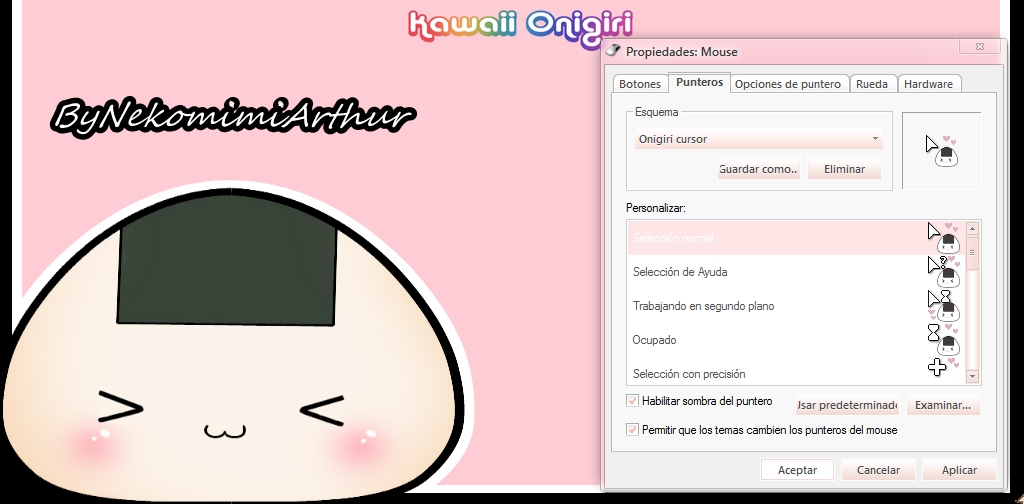 Onigiri kawaii cursor ByNekomimiArthur