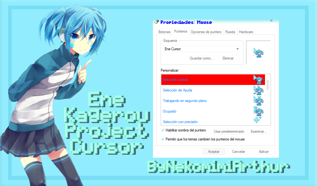 ene kagerou project cursor bynekomimiarthur