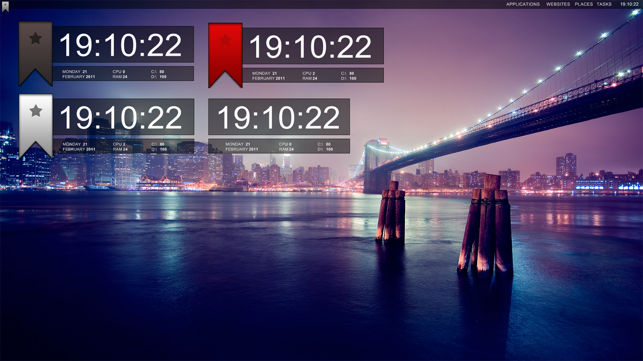 xClock for Rainmeter by KimboPrice