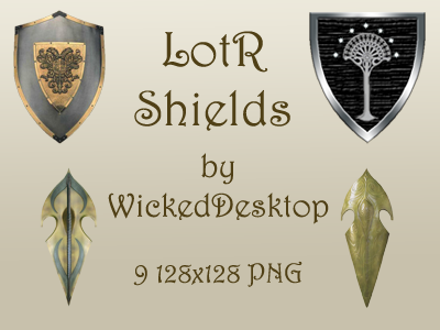 LotR Shields by WickedDesktop